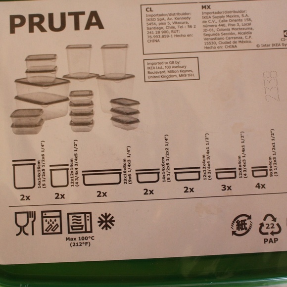 Ikea Pruta, Food Storage containers microwave, freezer and dishwasher safe - Picture 5 of 9